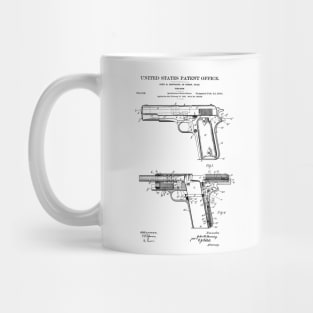 Firearm Colt 1911 Patent Black Mug